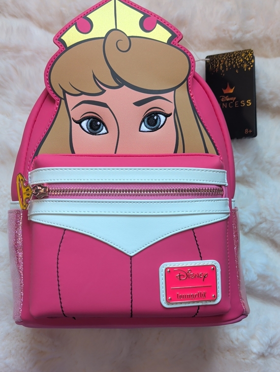 Disney Handbags - Disney Pink and White Aurora Mini Backpack